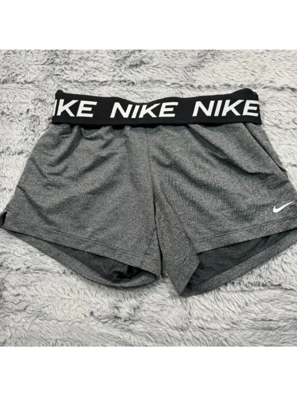 Nike Dri-FIT Attack Shorts Womens S Gray Polyester Athletic Running Gym Training